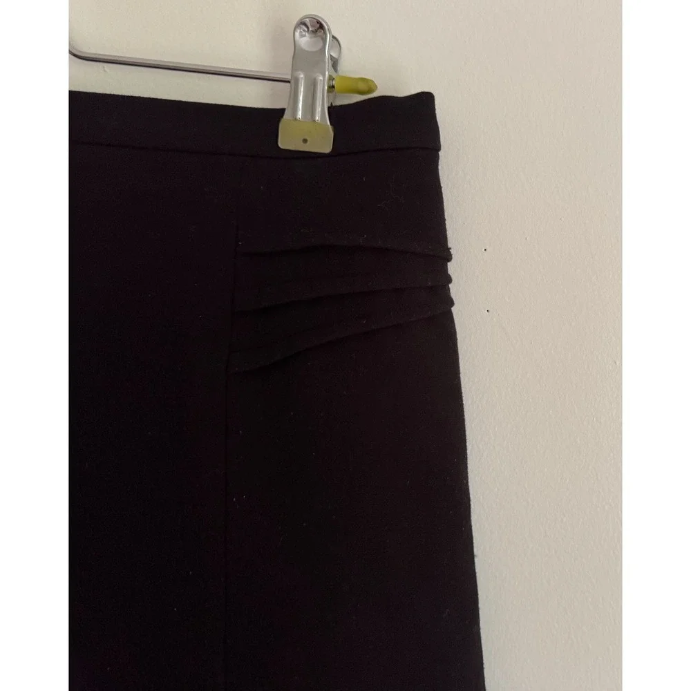 Mossimo Black A-Line Mini Skirt Women Medium Y2K Workwear Pleated Hip Detail